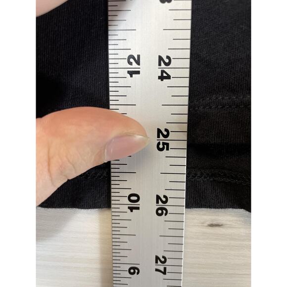 a.n.a A New Approach Shirt Womens Medium Black V-Neck Short Sleeve Cotton Tee - Picture 4 of 8